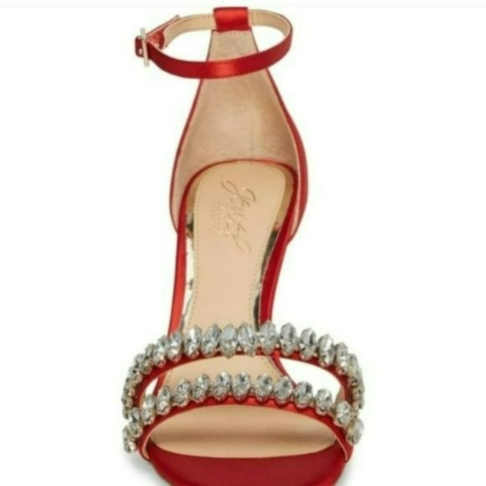Jewel by Badgley Mischka Melania Crystal Embellished Ankle Strap Sandal - Picture 2 of 7